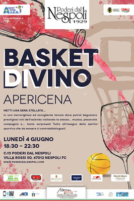 Basket DiVino: l’apericena A.I.C.S. Basket School ai Poderi dal Nespoli!!